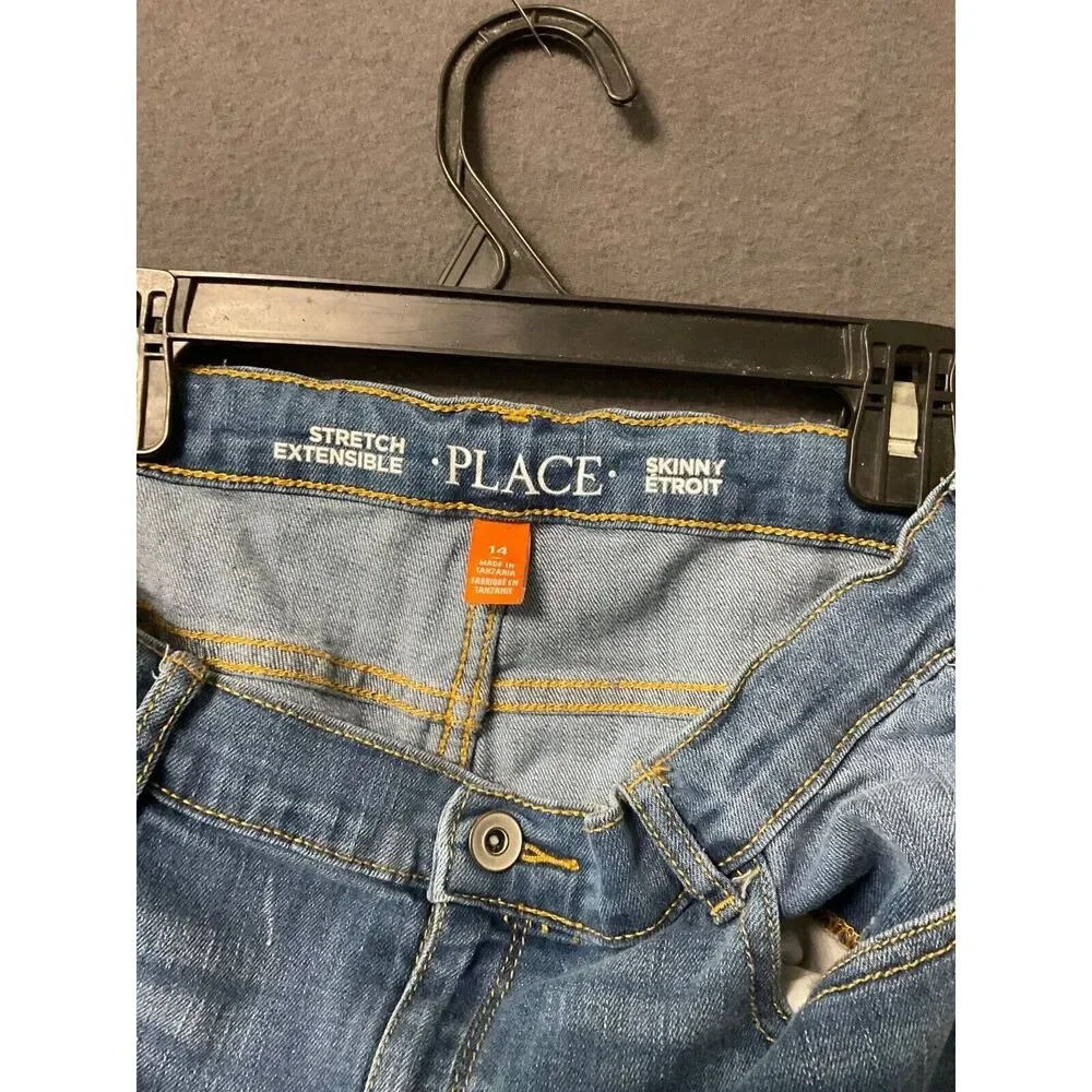 Childrens Place Skinny Jeans Girls 14 Stretch‎ Extensible Denim Adjustable Waist
